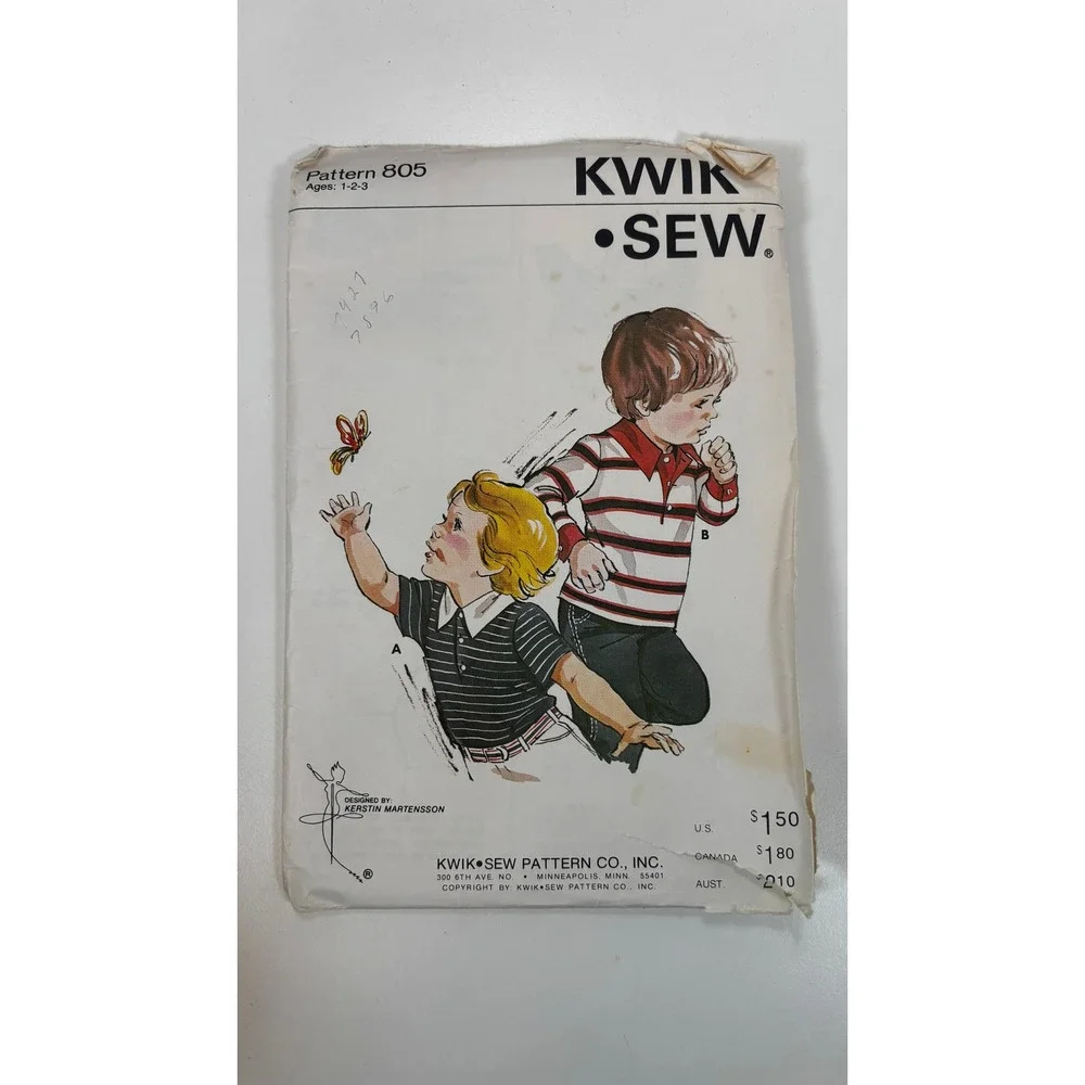 Vintage 70s Sewing Patterns Lot Simplicity McCalls Kwik Sew Toddler Size 2 Youth